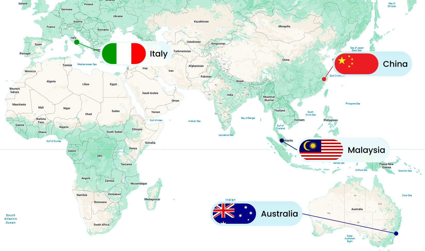 Bunya global locations